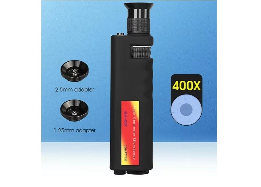 Handheld 400x Fibre Inspection Microscope 2.5mm(SC/FC/ST) /1.25mm(LC)