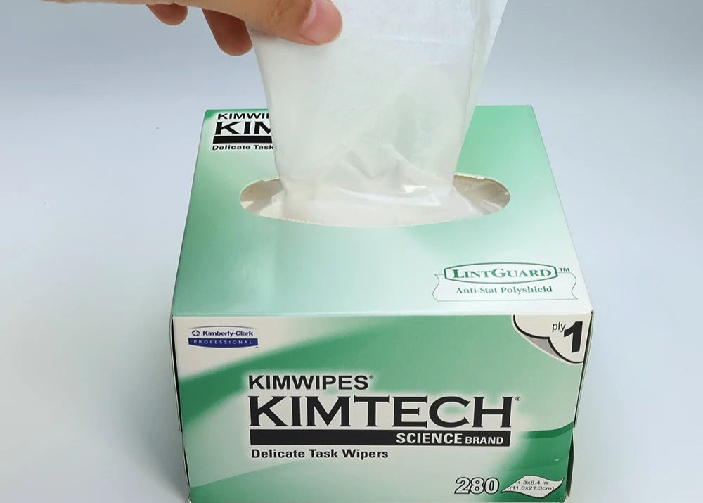 280pcs/box Optical Fibre Cleaning KIMTECH Dust free Paper Fibre Optic Cleaning Wipes Box For Optic Fibre Cleaner